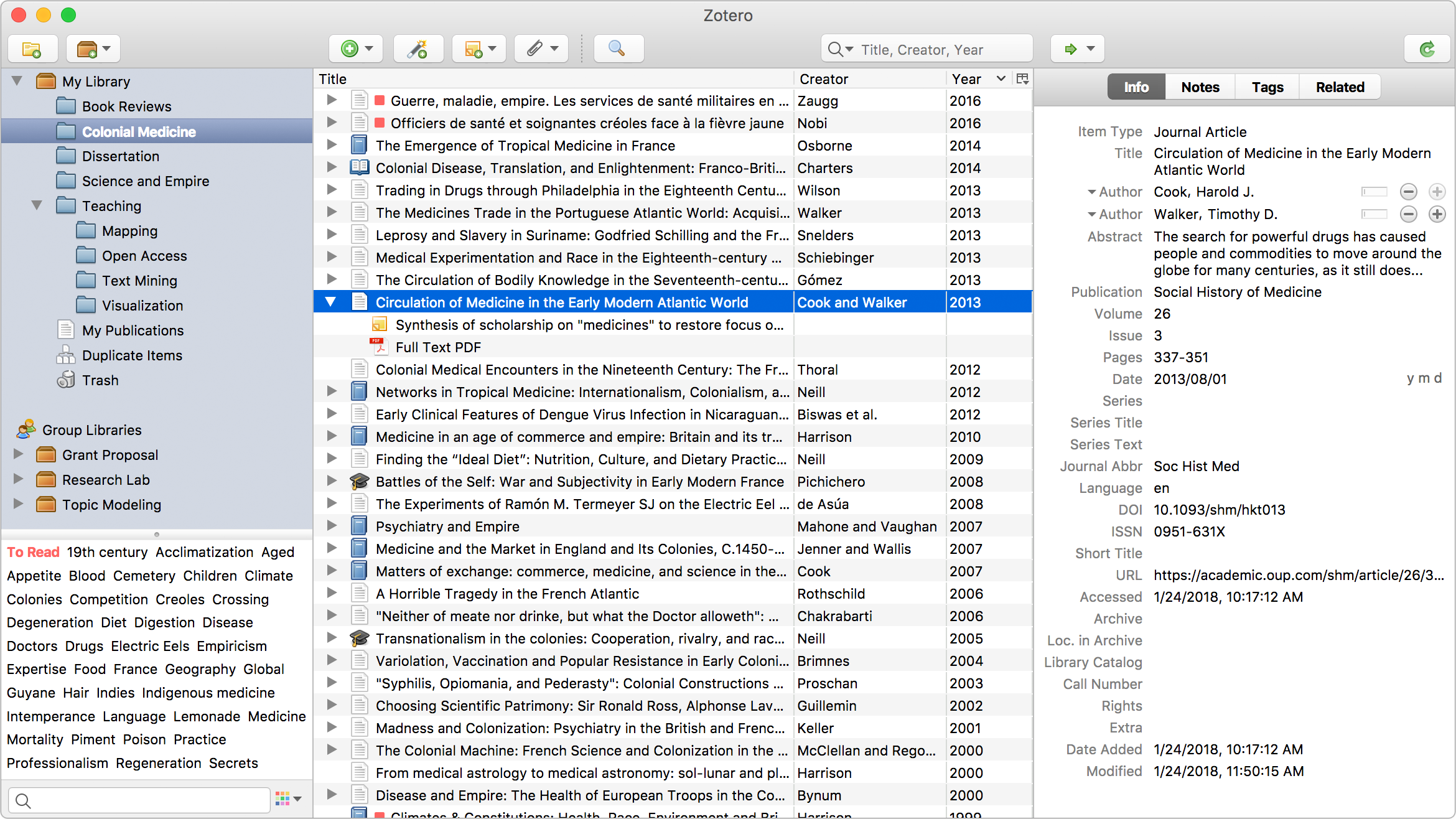 Zotero 1.4 screenshot, courtesy of zotero.org.